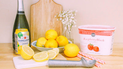 Lemon Raspberry Sorbet Mimosa